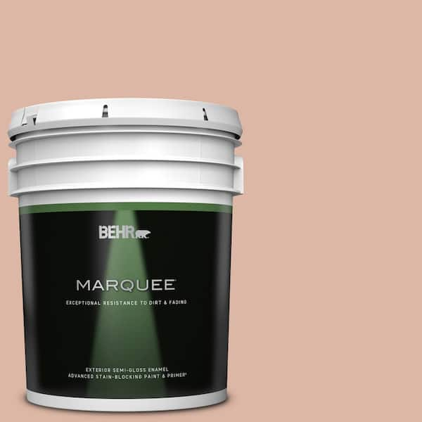 BEHR MARQUEE 5 gal. #220E-3 Melted Ice Cream Semi-Gloss Enamel Exterior Paint & Primer