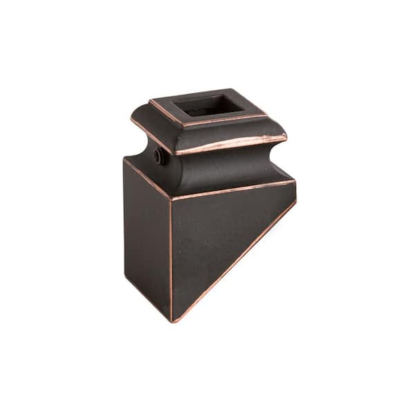 HOUSE OF FORGINGS Square Hole 1.3125 in. Aluminum Angled Shoe Baluster Shoe Oil Rubbed Copper