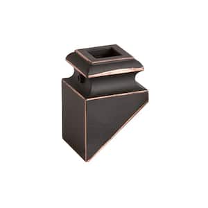 Square Hole 1.3125 in. Aluminum Angled Shoe Baluster Shoe Oil Rubbed Copper