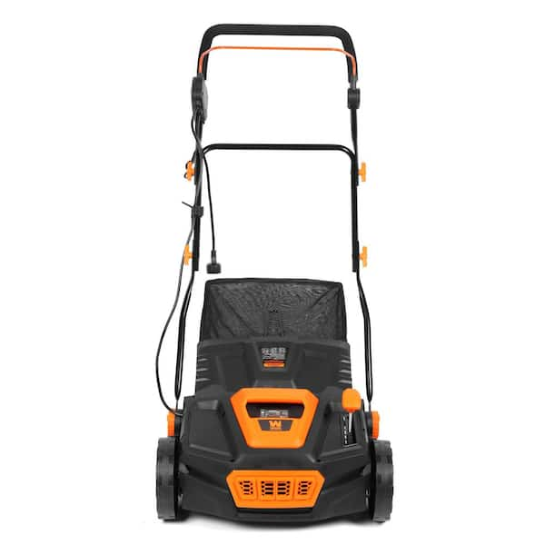 WEN DT1315 15 in. 13 Amp 2-in-1 Electric Dethatcher and Scarifier with Collection Bag