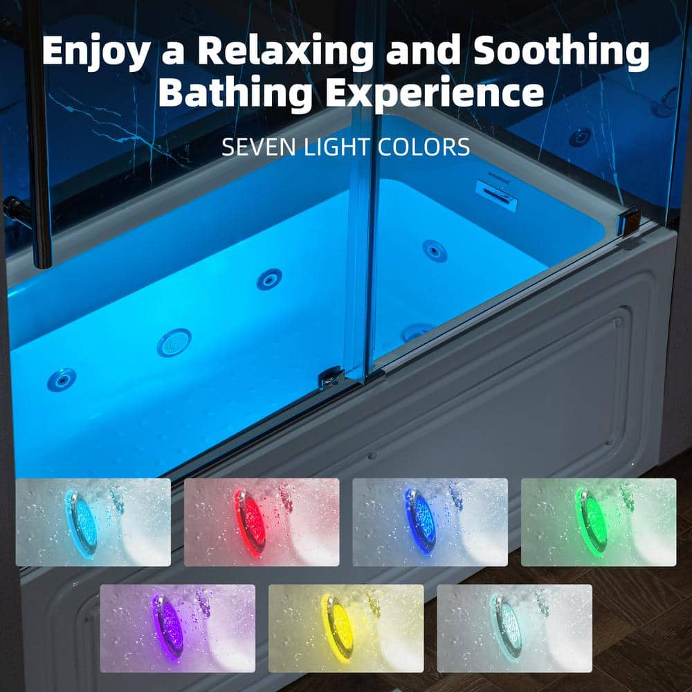 White Oval Freestanding Acrylic Bathtub with Brushed Gold Finish