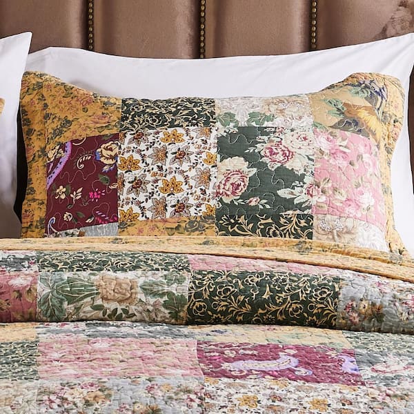 Greenland Home Fashions - Antique Chic 3-Piece Multicolored King Quilt Set