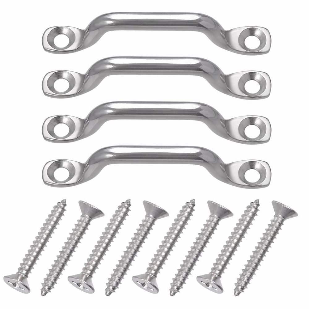 4-Piece Stainless Steel Pad Eye Kit Marine Hardware with Screws for Boat Kayak Deck Tie Down 4-Pack price history on PriceWatchPro