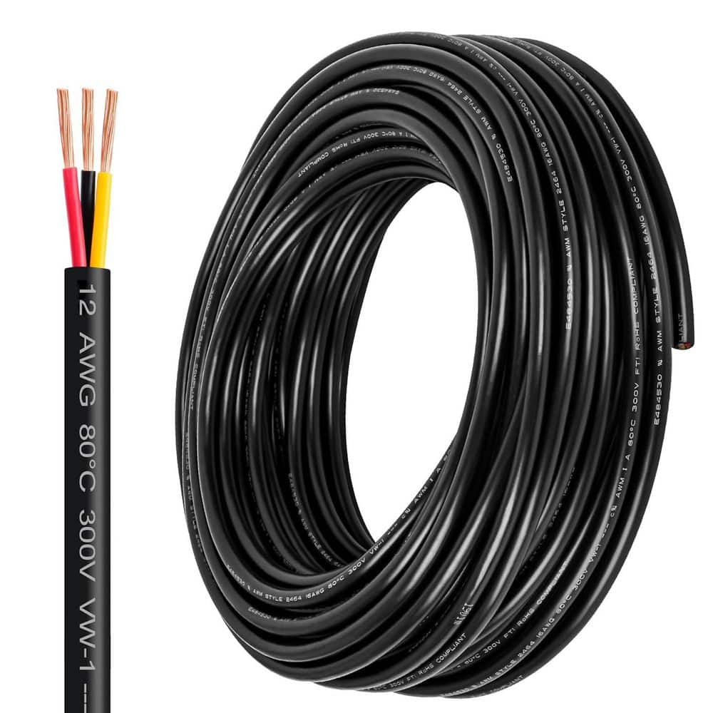 50 ft. 12 / 3 Stranded Grounded Low Voltage Landscape Lighting, AWG Wire Pr