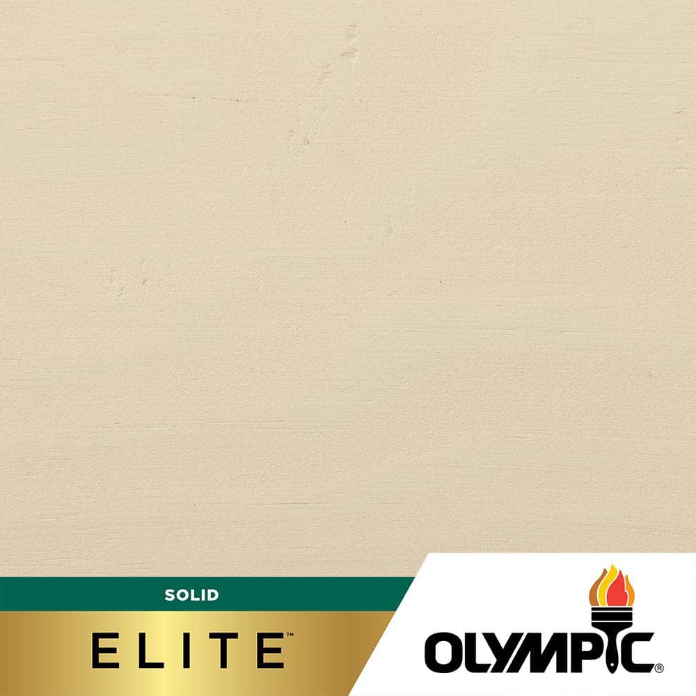 Olympic Elite 1 gal. White Sands SC-1086 Solid Advanced Exterior Stain ...