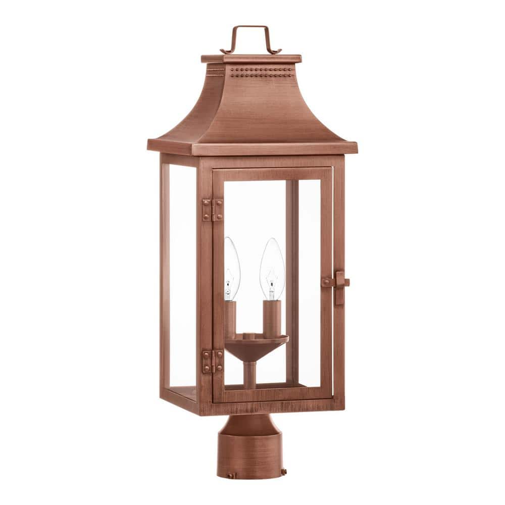 Hampton Bay Flaxton 2-Lights 21.5 in. Copper Metal Hardwired