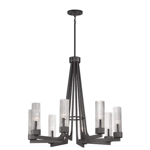 Delos 8-Light Gray Chandelier
