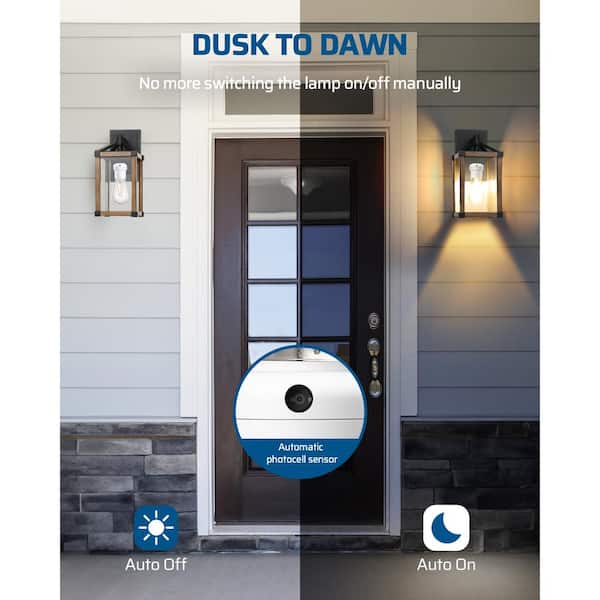 100-Watt LED/CFL/Halogen/Incandescent Screw-In Dusk to Dawn Light Control, 360° Sensor Rotation, White (4-Pack)