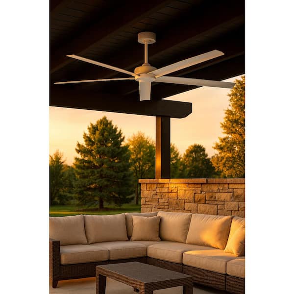 Vento 60.0 in. Indoor/Outdoor Matte White Ceiling Fan with Remote Control