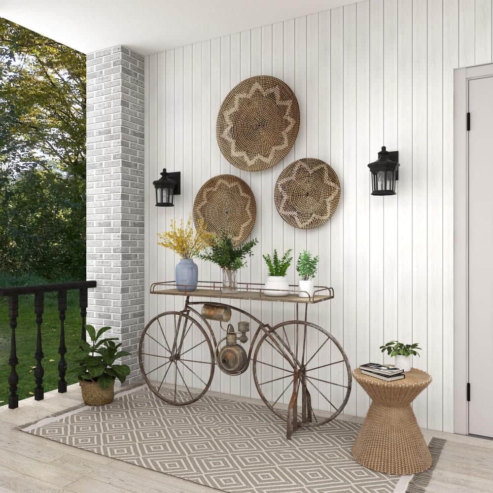 Bronze Metal Vintage Bike Indoor Outdoor Plant Stand
