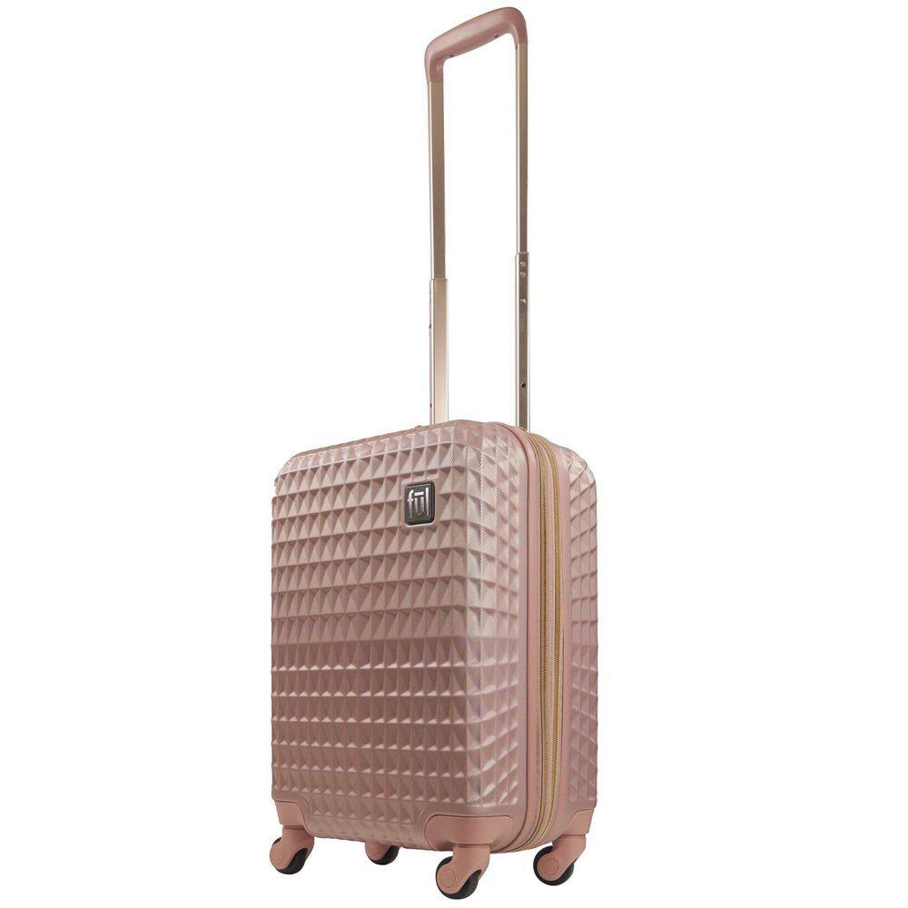 Ful Geo 22 in. Carryon Hardside Expandable Spinner Luggage Rose Gold