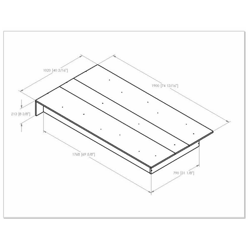 Libra Pure Black Twin Platform Bed with Drawer and Slats