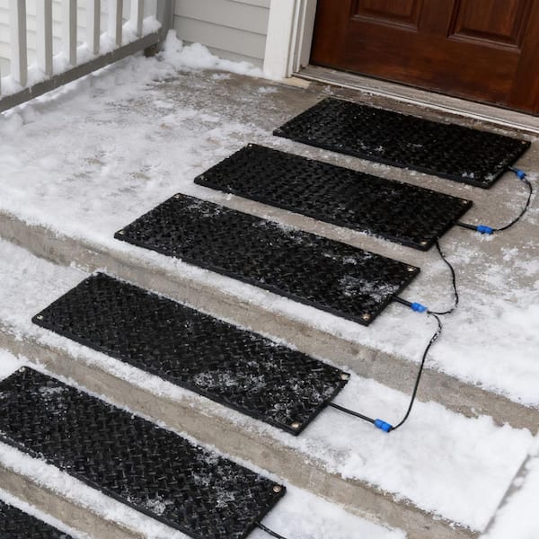 Snow Melting Mat 30 in. x 48 in. Non Slip Rubber Winter Heat Mat with Power Cord 3 in. /h Speed Snow and Ice Melts Pads