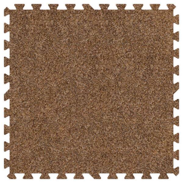 Groovy Mats Light Brown 24 in. x 24 in. Comfortable Carpet Mat (100 sq. ft. / Case)