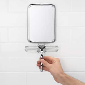 Good Grips 6.8 in. x 10 in. Single Fogless Shower Makeup Mirror in Chrome