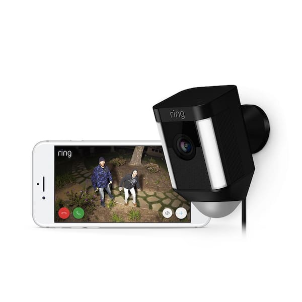 Spotlight Cam Wired Outdoor Rectangle Security Camera, Black Spotlight Cam Wired Outdoor Rectangle Security Camera, Black