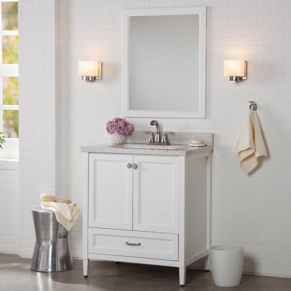 Home Decorators Collection Claxby 30 in. W x 34 in. H x 21 in. D Bath Vanity Cabinet Only in White