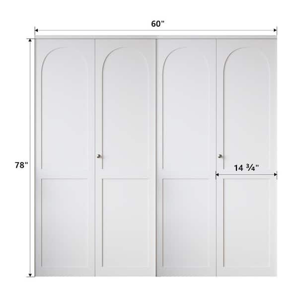 COAST SEQUOIA INC Arch Top 60 in. x 78 in. Solid Core White Primed