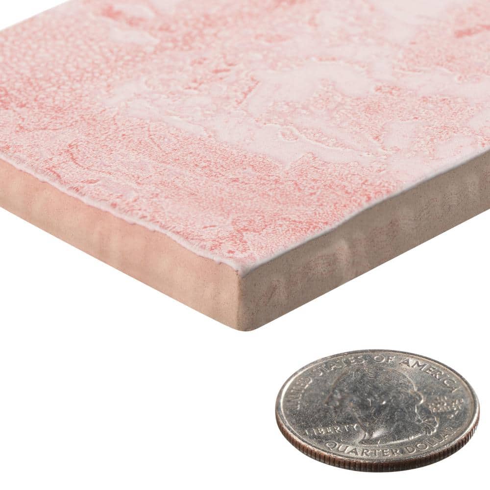 Splash Rose Pink Glossy Ceramic Subway Wall Tile