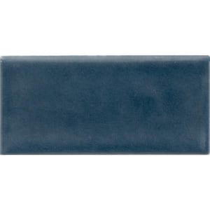 Bay Blue Handcrafted Glossy 3 in. x 6 in. Ceramic Subway Wall Tile (1.04 sq. ft./Case)
