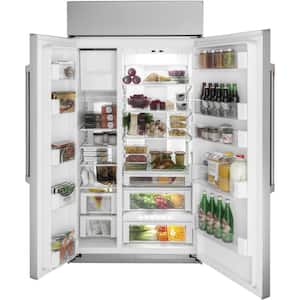 42 in. 25.1 cu. ft. Built-In Smart Side by Side Refrigerator in Stainless Steel