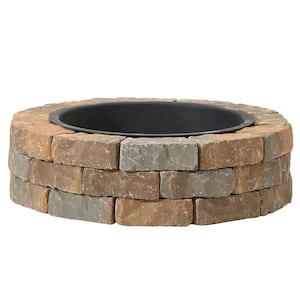 43.5 in. x 12.5 in. Northwoods Concrete Fire Pit Kit