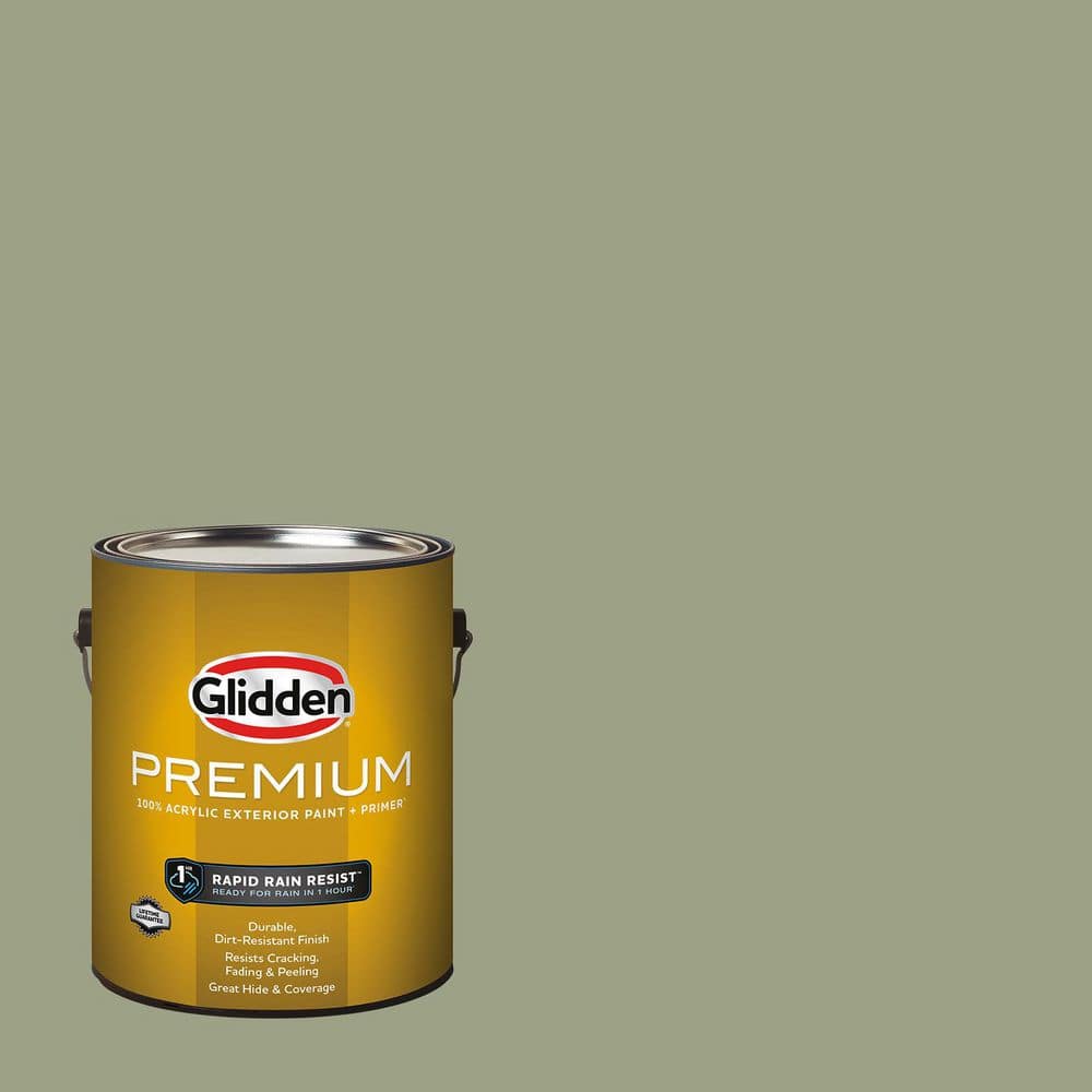 Glidden Premium 1 gal. PPG1126-5 Zebra Grass Semi-Gloss Exterior