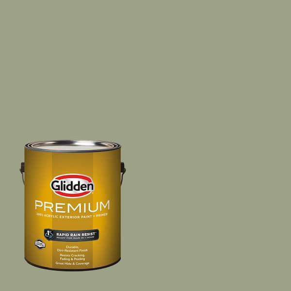 Glidden Premium 1 gal. PPG1126-5 Zebra Grass Semi-Gloss Exterior