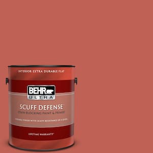 1 gal. #190D-6 Red Jalapeno Extra-Durable Flat Interior Paint & Primer