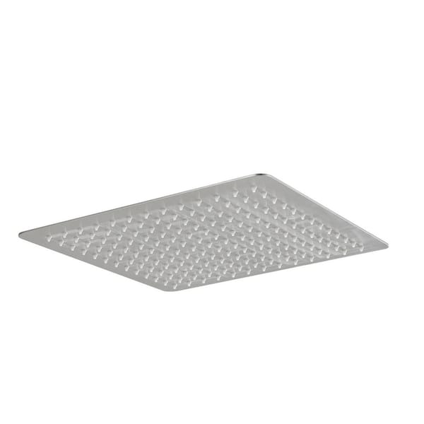 1-Spray Patterns with 2.5 GPM 16 in. Ceiling Mount Fixed Shower Head with 360° Rotation in Brushed Nickel