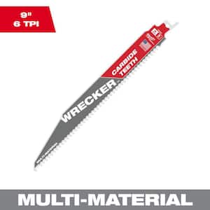 9 in. 6 TPI WRECKER Carbide Teeth Multi-Material Cutting SAWZALL Reciprocating Saw Blade (1-Pack)