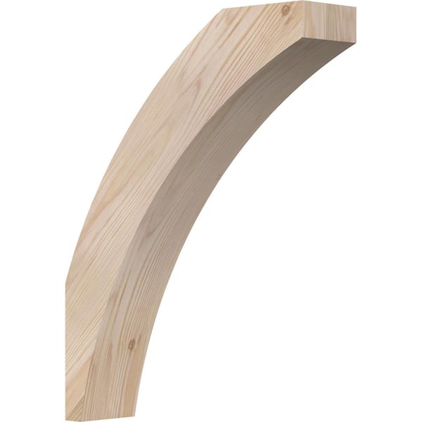 Ekena Millwork 3 1/2"W x 14"D x 18"H Thorton Smooth Knee Brace, Douglas Fir