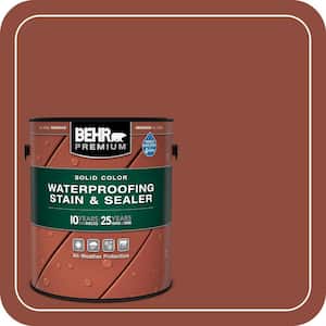 1 gal. #SC-330 Redwood Solid Color Waterproofing Exterior Wood Stain and Sealer