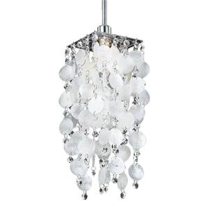 1-Light Capiz Shell Mini Pendant with Crystal Accents