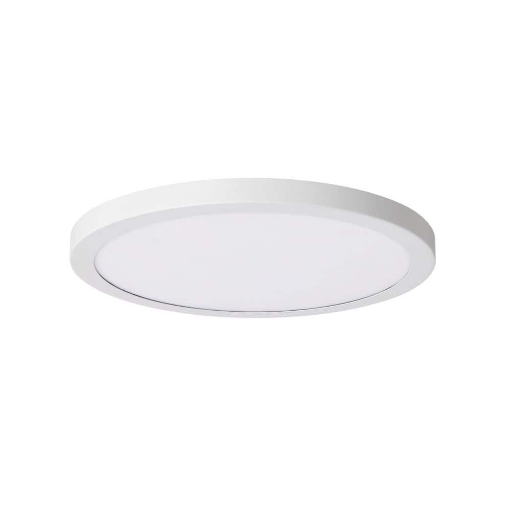 15 in. Modern Round Flat Matte White Integrated LED Disk Flush Mount Ceiling Light with Selectable 3CCT (2-Pack) price history on PriceWatchPro