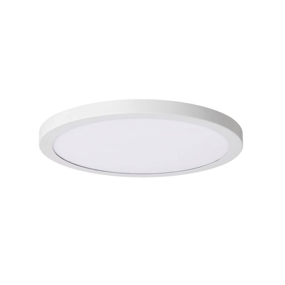 15 in. Modern Round Flat Matte White Integrated LED Disk Flush Mount Ceiling Light with Selectable 3CCT (1-Pack) price history on PriceWatchPro