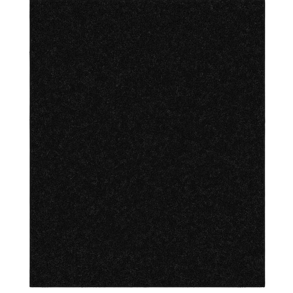 Cozy Plush Non-Slip Rubberback Soft Black 8 ft. x 16 ft. Indoor Bedroom, Living Room (7 ft. 10 in. x 17 ft.) Runner Rug