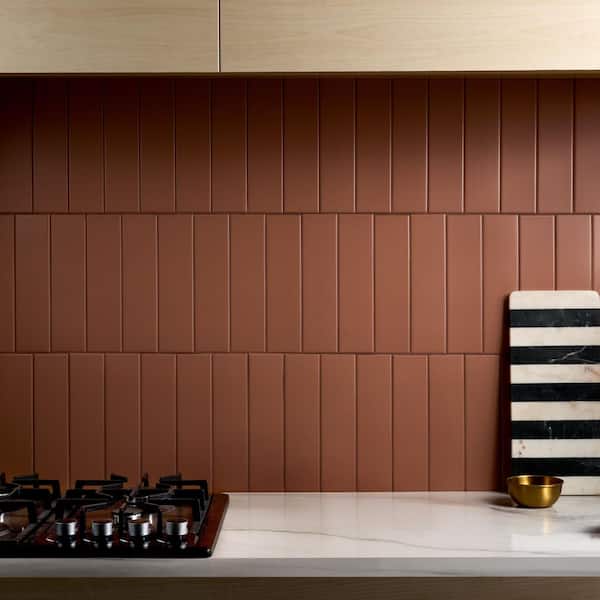 Ivy Hill Tile Sway Terracotta 2.75 in. x 11.02 in. Matte Porcelain