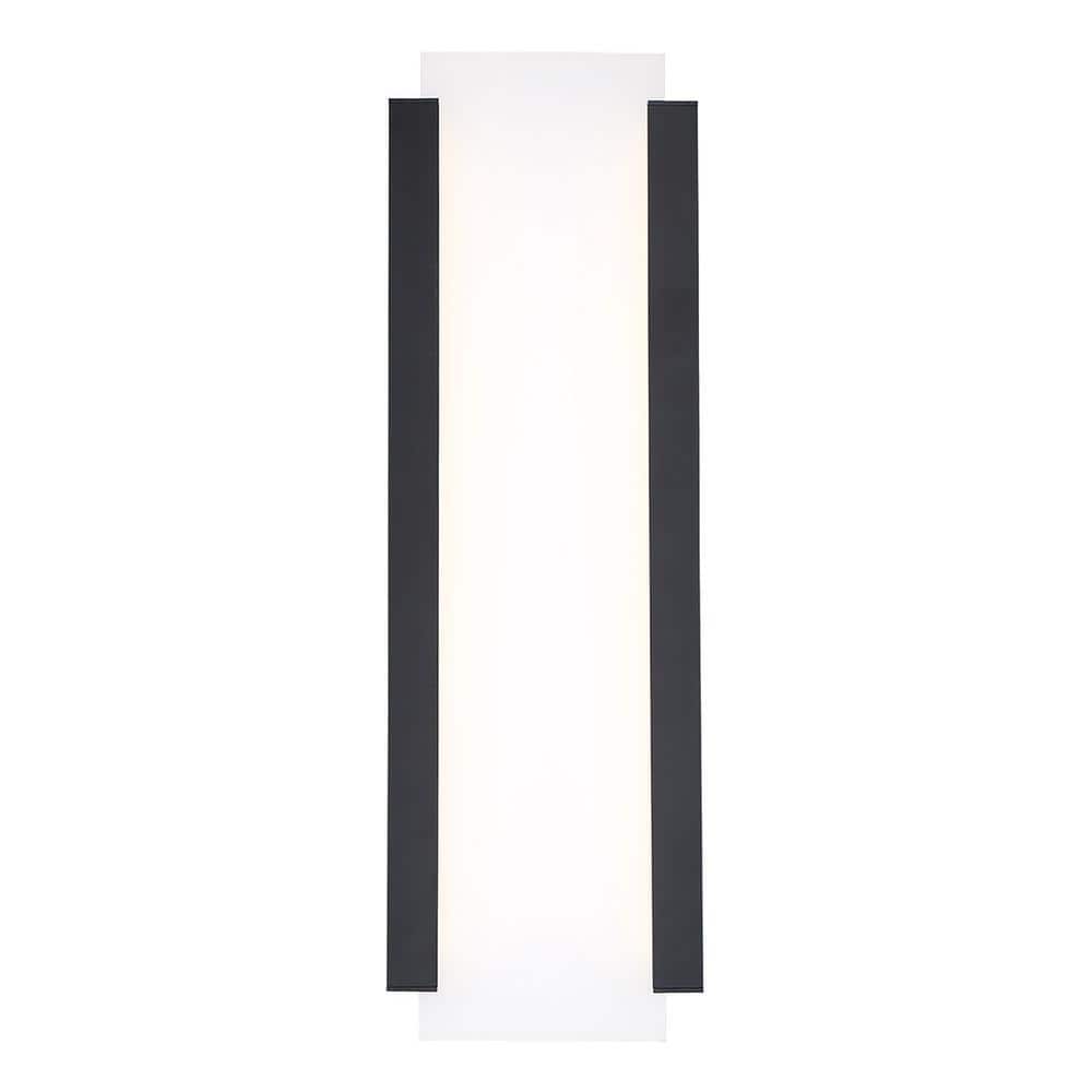 Sleek Black Aluminum 15W LED Wall Light with Acrylic Panel