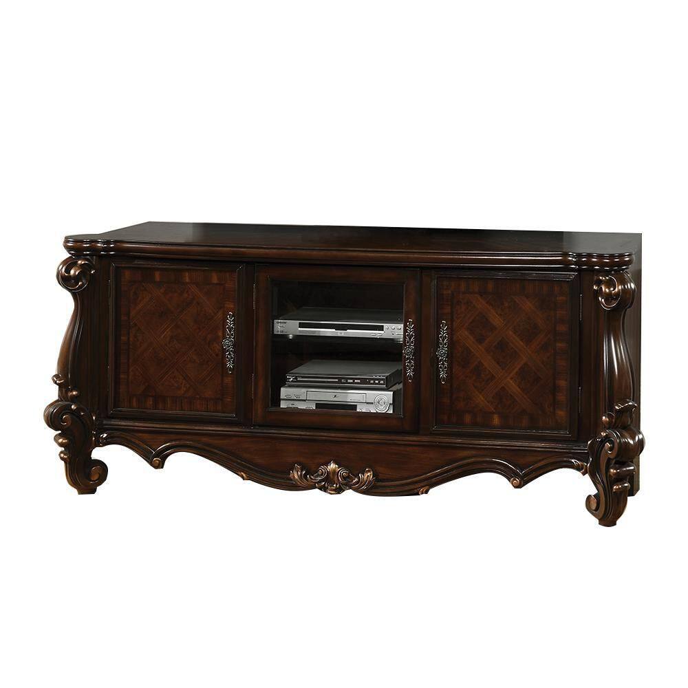 Acme Furniture Versailles 21 in. Cherry Oak TV Stand with 3- Drawer Fits TV's up to 72 in.