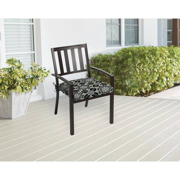 hampton bay black tile seat cushions