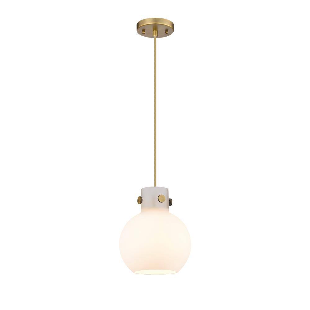 Newton Sphere 8" Mini Globe Pendant in Brushed Brass