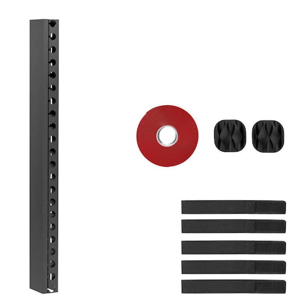 77 in. Open Slot Cable Raceway Kit, 5 x 15.4 in. Wire Covers for Cords, Under Desk Cable Management System