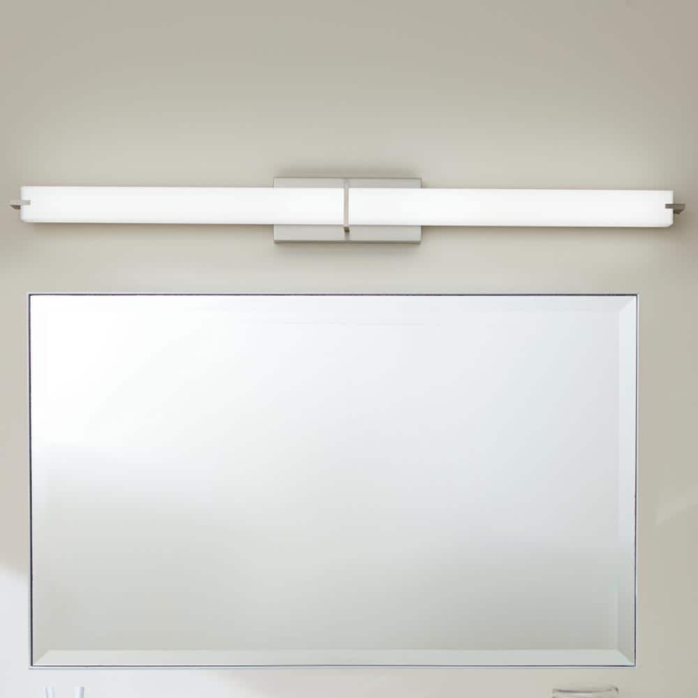Independence 49.25 in. Brushed Nickel Integrated LED Transitional Linear Bathroom Vanity Light Bar price history on PriceWatchPro