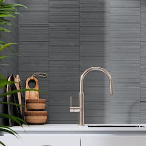 Barclay Moon Gray 2.55 in. x 10.27 in. Textured Matte Ceramic Wall Tile (6.24 sq. ft./Case)