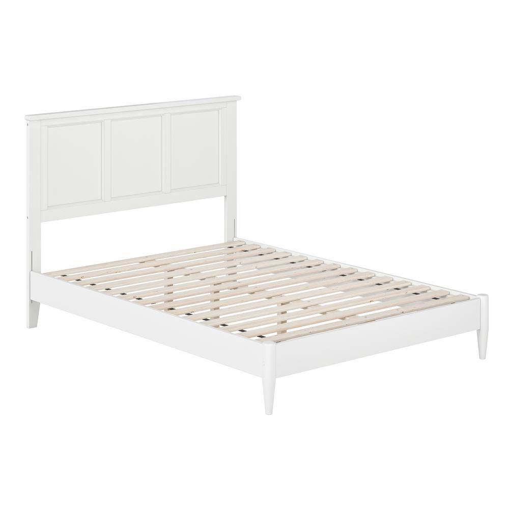 AFI Charlotte White Solid Wood Frame Full Low Profile Platform Bed ...