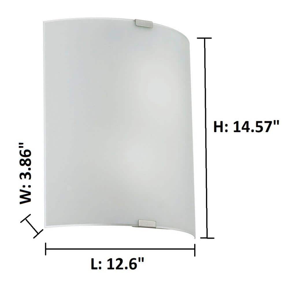 Grafik Chrome and Satin Glass 14.57" Dimmable Wall Sconce