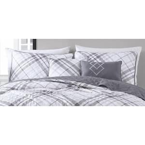 Khalvin 5-Piece Grey Queen Polyester Quilt Set