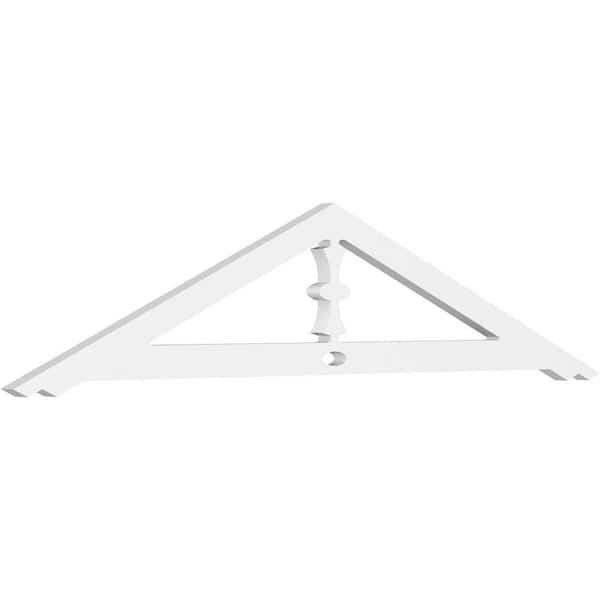 Ekena Millwork 1 in. x 48 in. x 10 in. (5/12) Pitch Artisan Gable Pediment Architectural Grade PVC Moulding