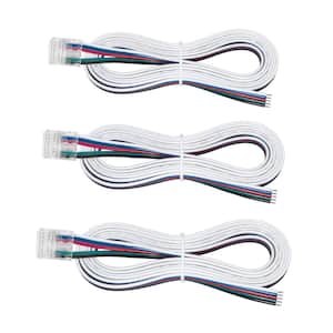 5 Pin COB RGB Plus W 48 in. Tape to Wire LED Strip Light Connectors (3-Pack)